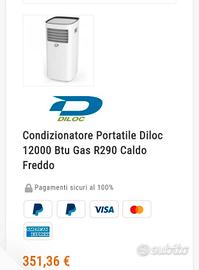 condizionatore portatile  Diloc 12000 btu wifi