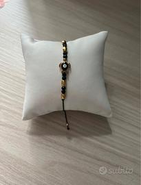 Braccialetto occhio turco nero-oro
