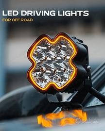 Fari led moto 4 pollici  posizione ambra 9000lm