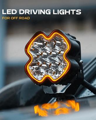 Fari led moto 4 pollici  posizione ambra 9000lm