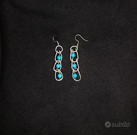 Orecchini in alluminio argentato