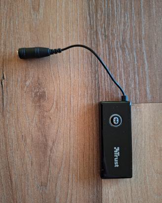 ricevitore bluetooth Trust alimentatore e cavi RCA