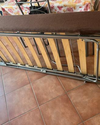 Letto a doghe singolo con materasso nuovo
