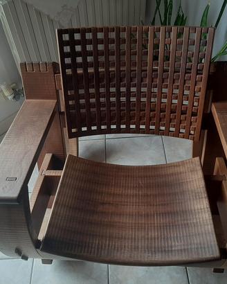 Poltrona Lounge Vintage  Legno Massello