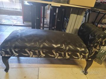 poltrona nero argento puof