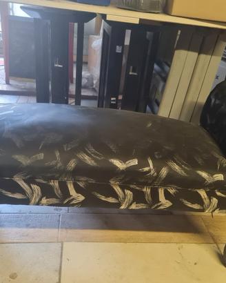 poltrona nero argento puof