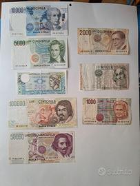 N° 8 BANCONOTE IN LIRE DELLA REPUBBLICA ITALIANA.