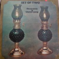 Glass table lamps made in Hong Kong vintage 