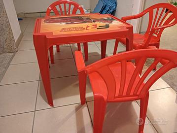 tavolino Cars con 3 sedie
