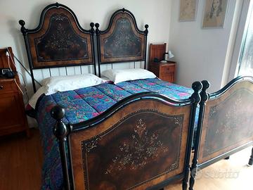 Letto matrimoniale stile classico con decorazioni