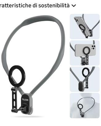TELESIN Max Magnetico di Lunghezza Estesa da Collo