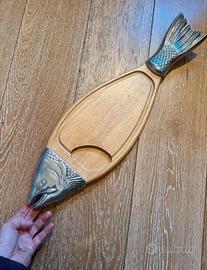 tagliere/vassoio pesce vintage francese anni 60/70