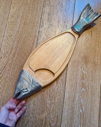 tagliere/vassoio pesce vintage francese anni 60/70