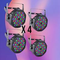 Set di 4 faretti LED RGB per eventi e locali