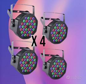 Set di 4 faretti LED RGB per eventi e locali