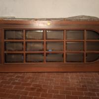 Porta scorrevole legno e vetro con telaio