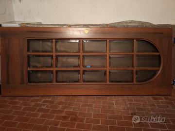 Porta scorrevole legno e vetro con telaio