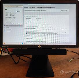 Monitor HP E201 con barra audio