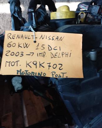 Motore Renault Nissan 1.5 dci K9K702