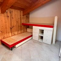 Letto a soppalco artigianale ideale per mansarde