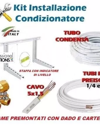 KIT MONTAGGIO CLIMA MONO 1/4+3/8  7000 A 13000 BTU
