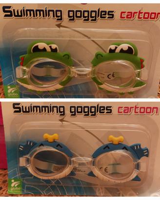 2 paia di occhialini da piscina per bambini 