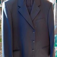 Completo Uomo pura Lana vergine - Blu a righine
