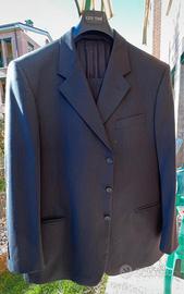Completo Uomo pura Lana vergine - Blu a righine