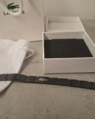 Bracciale Uomo Lacoste in Acciaio Nero 22 cm