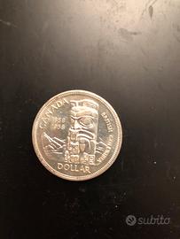 Moneta 1 Dollar Canada 1958 Argento Totem Pole