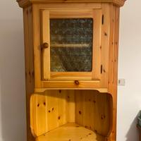 Mobile ad angolo in legno di pino massello