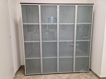 Armadio 4 ante in vetro satinato 182x47x189 cm