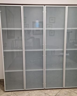 Armadio 4 ante in vetro satinato 182x47x189 cm