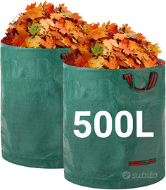 Velway 500 L x 2 Sacchi per Rifiuti da Giardino