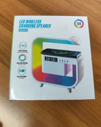 Stazione di ricarica wireless sveglia speaker 