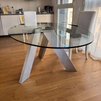 Tavolo di design FIX – Former – piano in cristallo