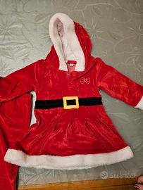 abito babbo natale bambino bambina
