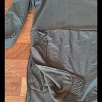 felpa con inserti verde militare