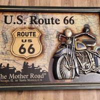 Targa in legno US Route 66 “The Mother Road”