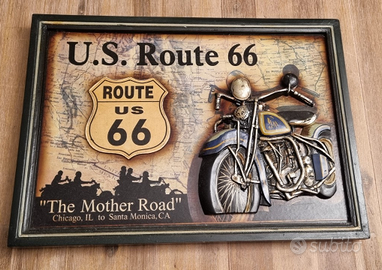Targa in legno US Route 66 “The Mother Road”