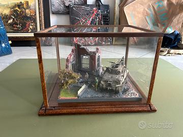 Diorama M4 Sherman Recovery - WWII con teca