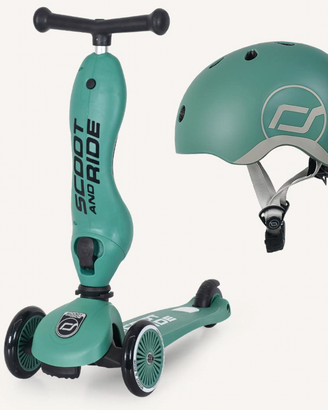 Monopattino Scoot & Ride 2 in 1 + casco coordinato