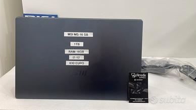 PC Computer Notebook Msi MS-16 SB usato promo