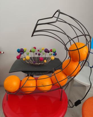 Portafrutta anni 70 Atomic Space Age virgola nera