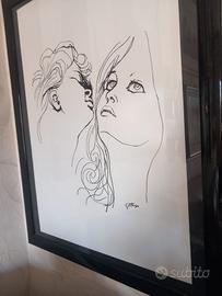 Dipinto con china su cartoncino