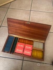 Vintage Agresti Firenze Luxury Wooden Poker Set