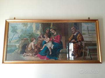 Quadro con Sacra Famiglia, S. Giovanni Battista e