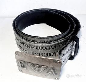 Cintura ARMANI EA vera pelle originale logo EA