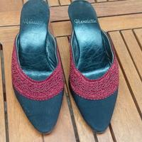 Sabot anni '50 originali in seta n. 38