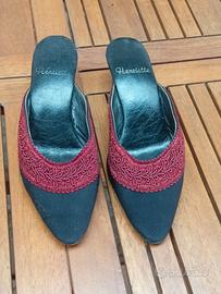 Sabot anni '50 originali in seta n. 38